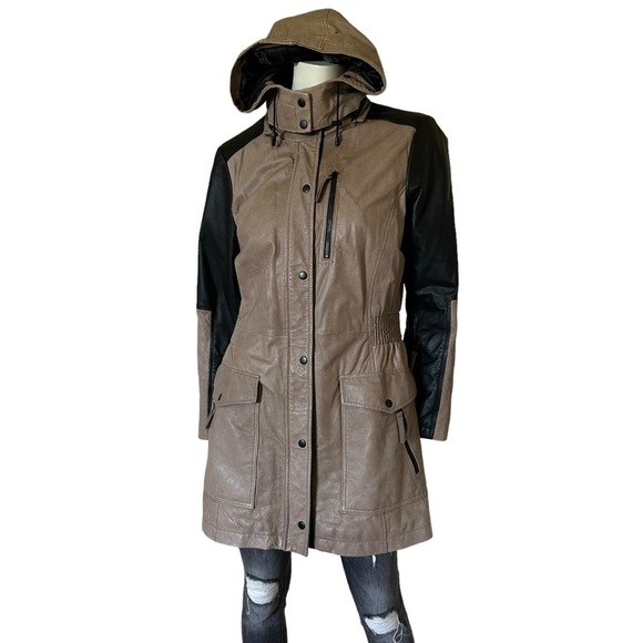 Stunning Leather Trench Anorak Jacket Blink by Danier - Picture 4 of 11